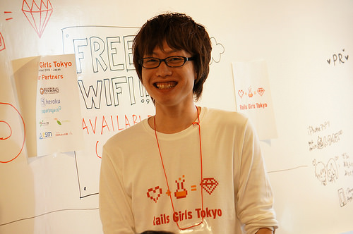 Coach Tanaka with Rails Girls Tokyo T